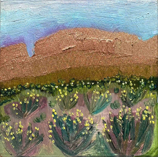 Desert Sky 4x4" - Oil Painting