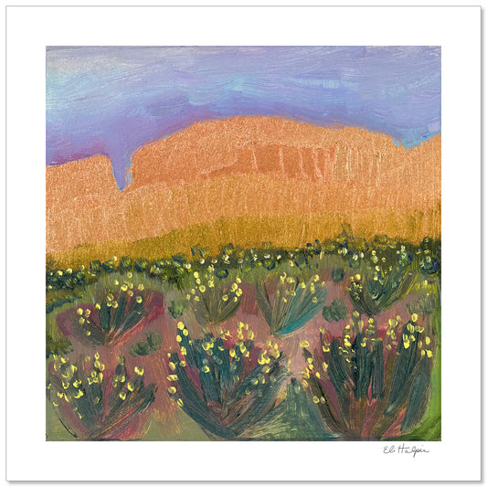 Desert Shrubs - Signed Paper Print