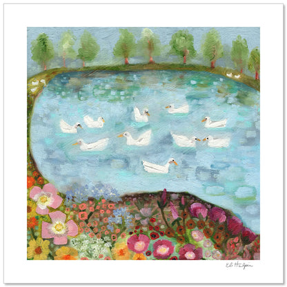 Duck Pond - Signed Paper Print
