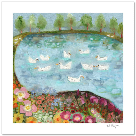 Duck Pond - Signed Paper Print