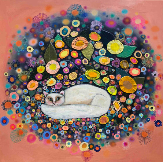 Feral Cat Nest 36x36" - Oil Painting
