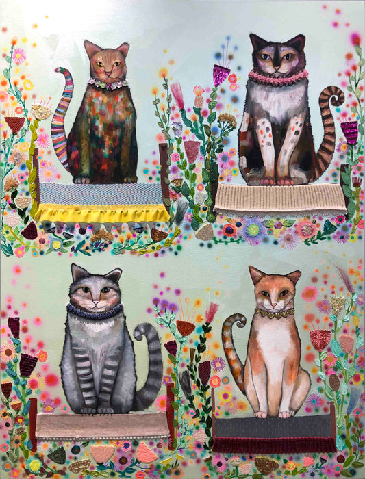 Feral Flower Beds 36 x 48" - Oil Painting