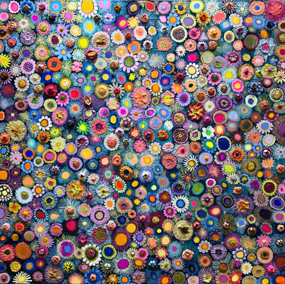 Flower Couture 48 x 48" - Oil Painting