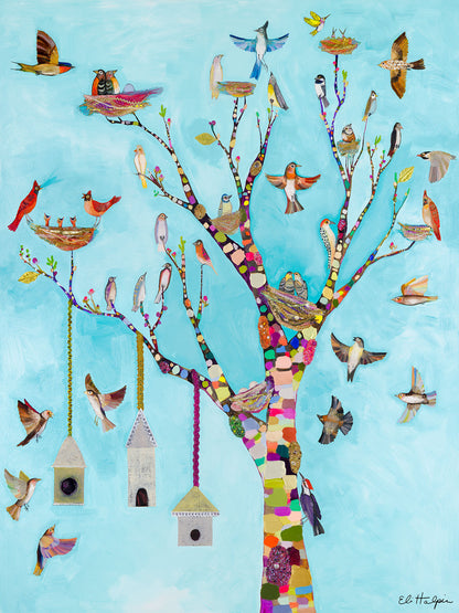 Flutter and Perch- Canvas Print