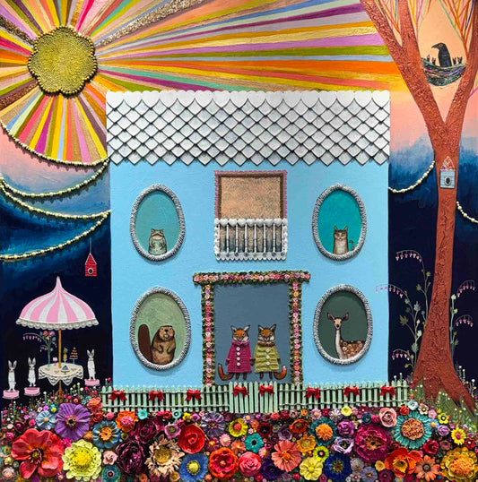 Fox Haus - 40x40" - Oil Painting