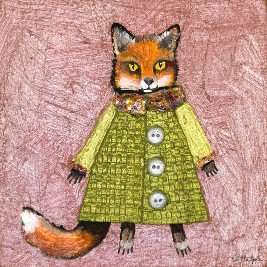 Foxy Winter Coat - Canvas Print
