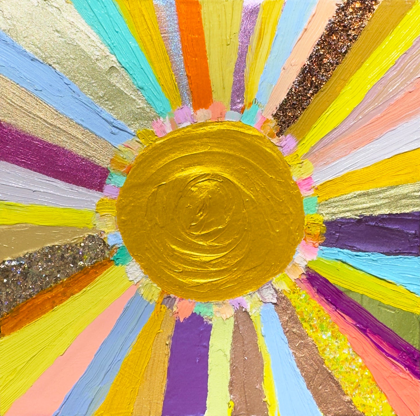 Gamma Rays - 5.75 x 5.75" - Oil Painting