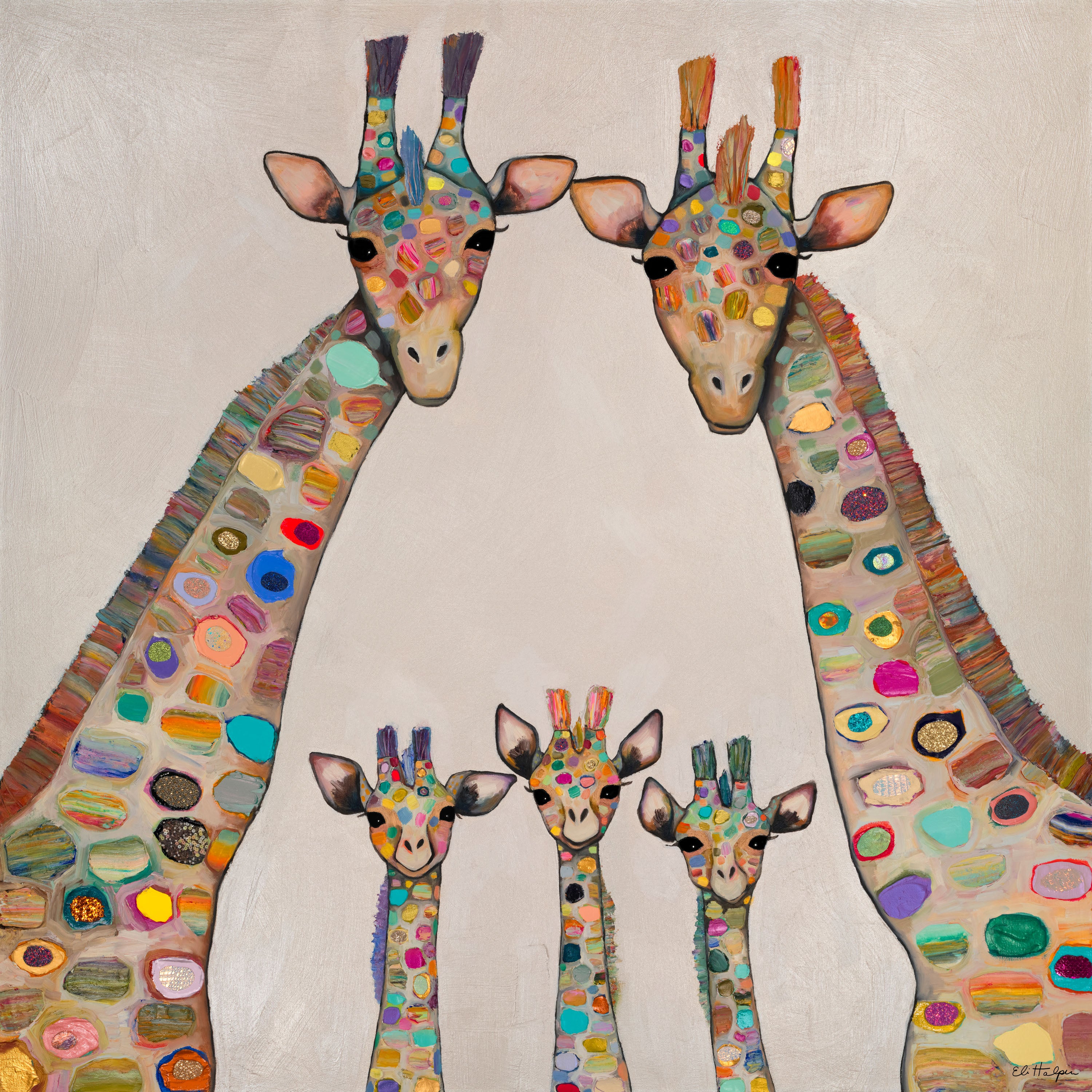 Giraffe Family - Canvas Print – Eli Halpin