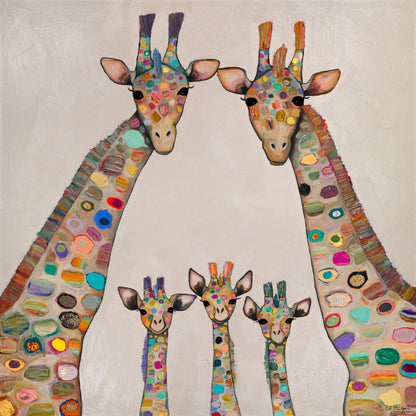Giraffe Family - Canvas Print