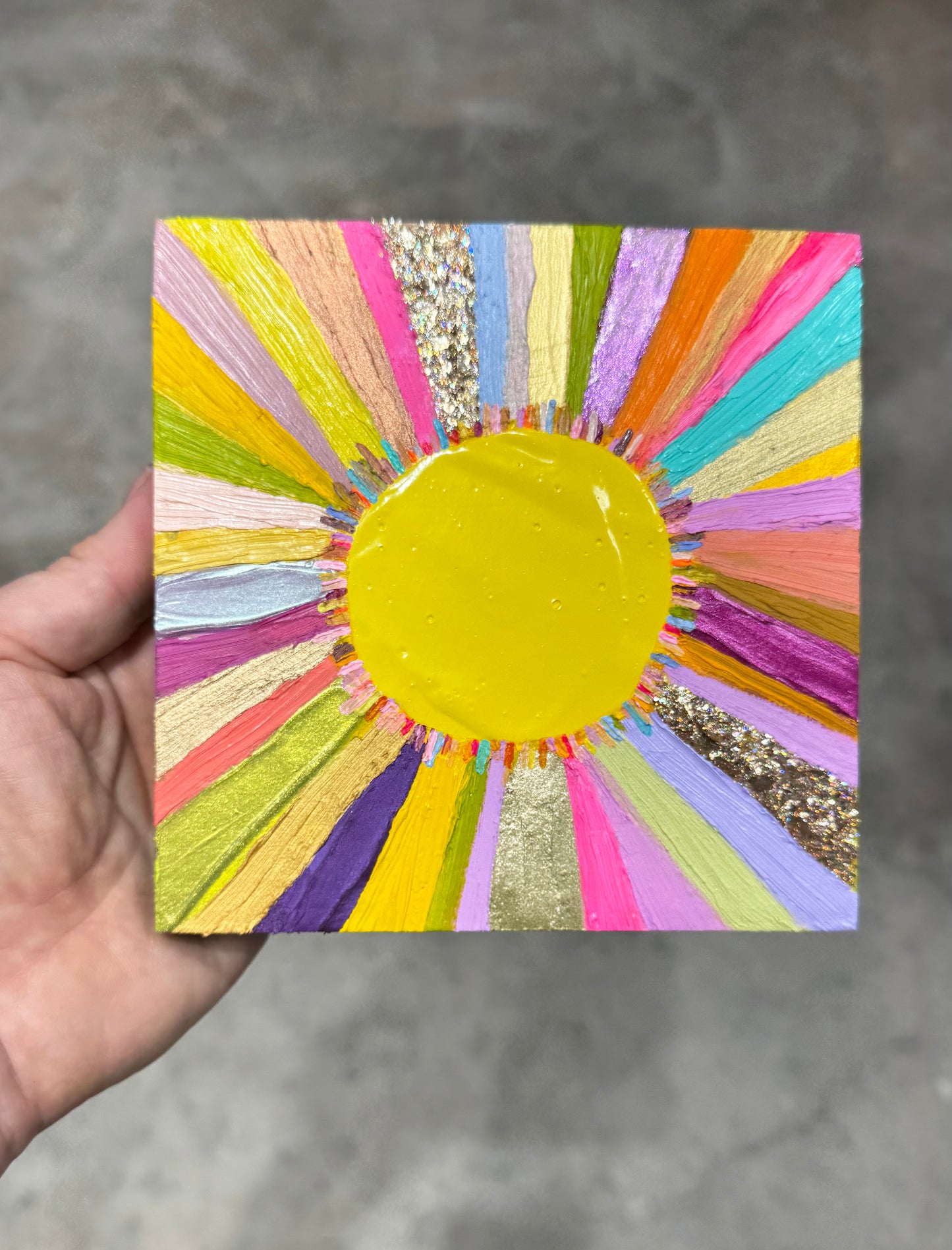 Glowing - 5.75 x 5.75" - Oil Painting