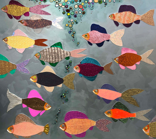 Goldfish Boldfish 7ft x 6ft - Oil Painting