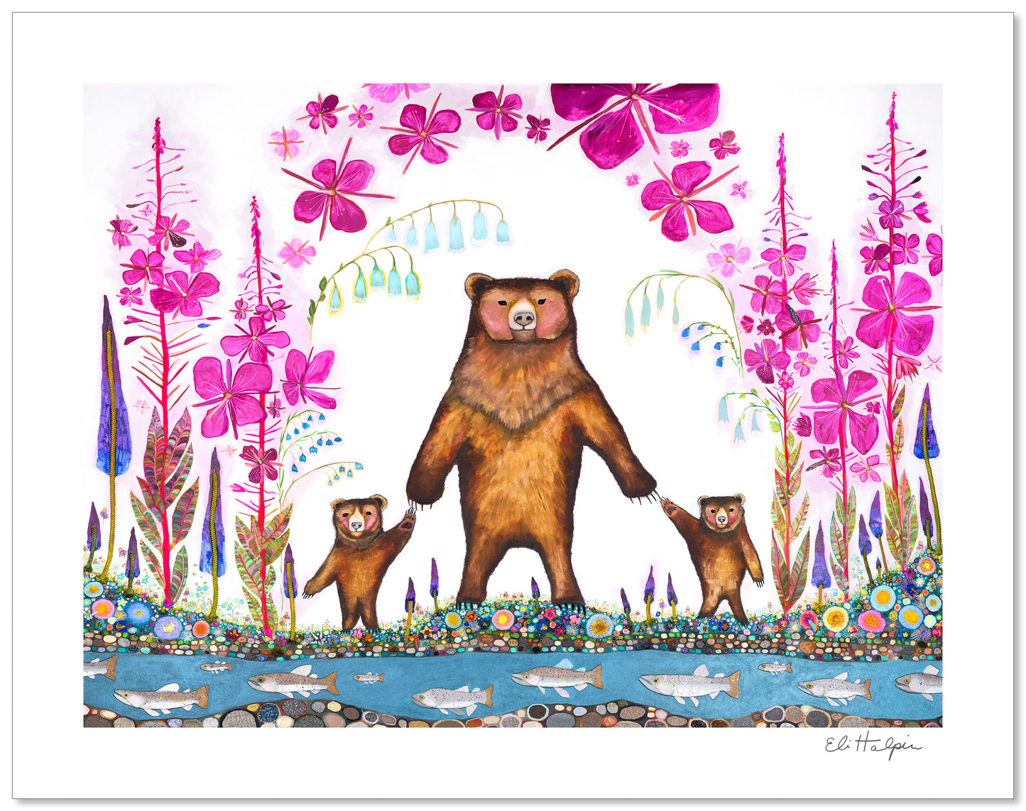 Grizzly Bear Mama- Signed Paper Print