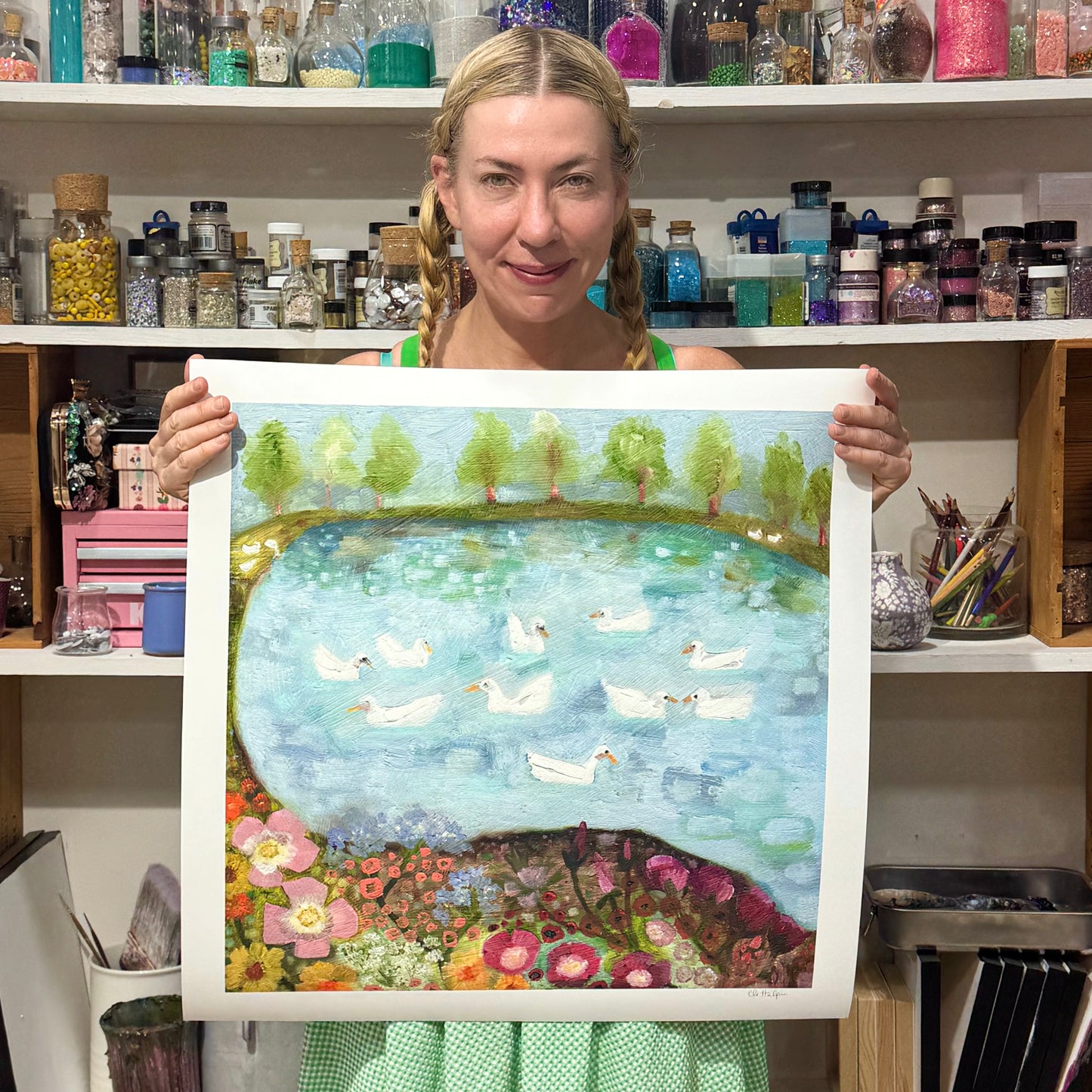 Duck Pond - Signed Paper Print