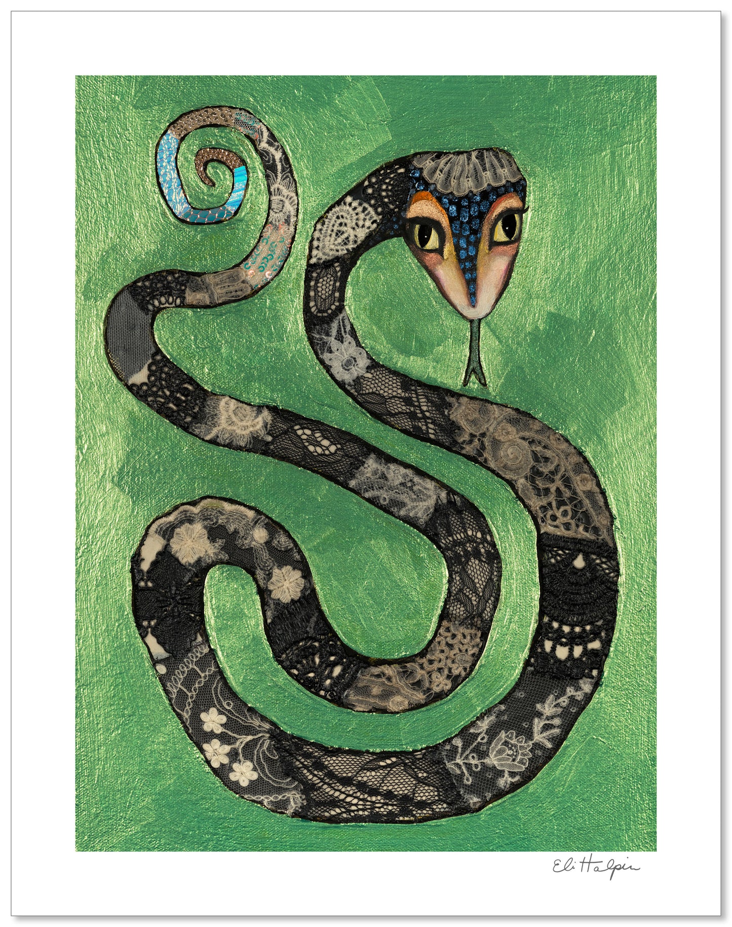 Lacy Snake - Signed Paper Print