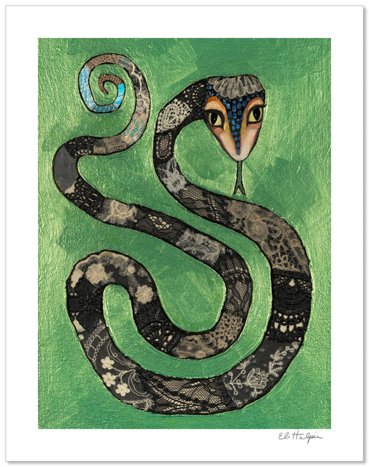 Lacy Snake - Signed Paper Print