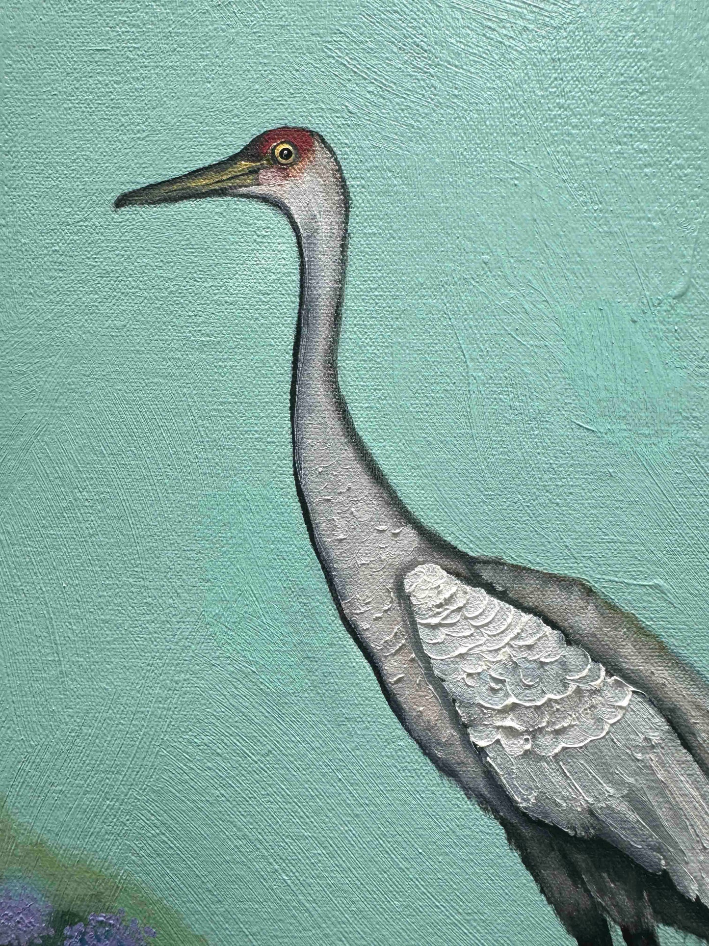 A-Frame Lake House 60x60" - Oil Painting