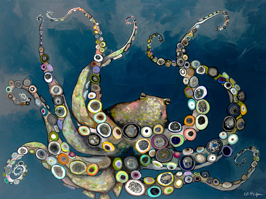 Octopus in the Deep Blue Sea - Canvas Print