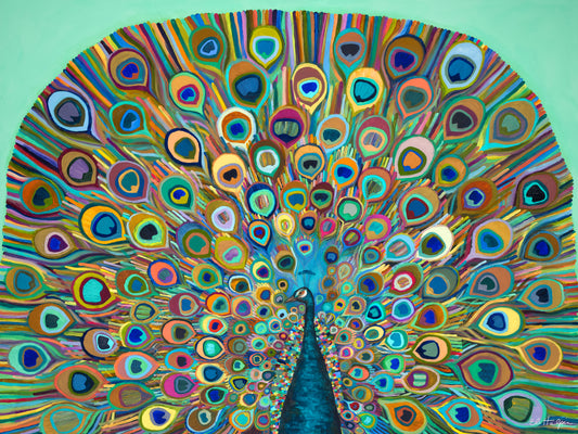 Peacock Bloom - Canvas Print