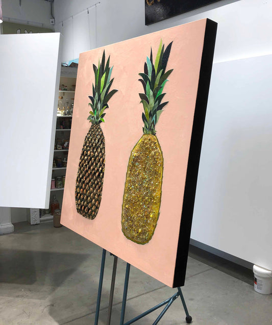 Pineapples 48 x 48" - Oil Painting