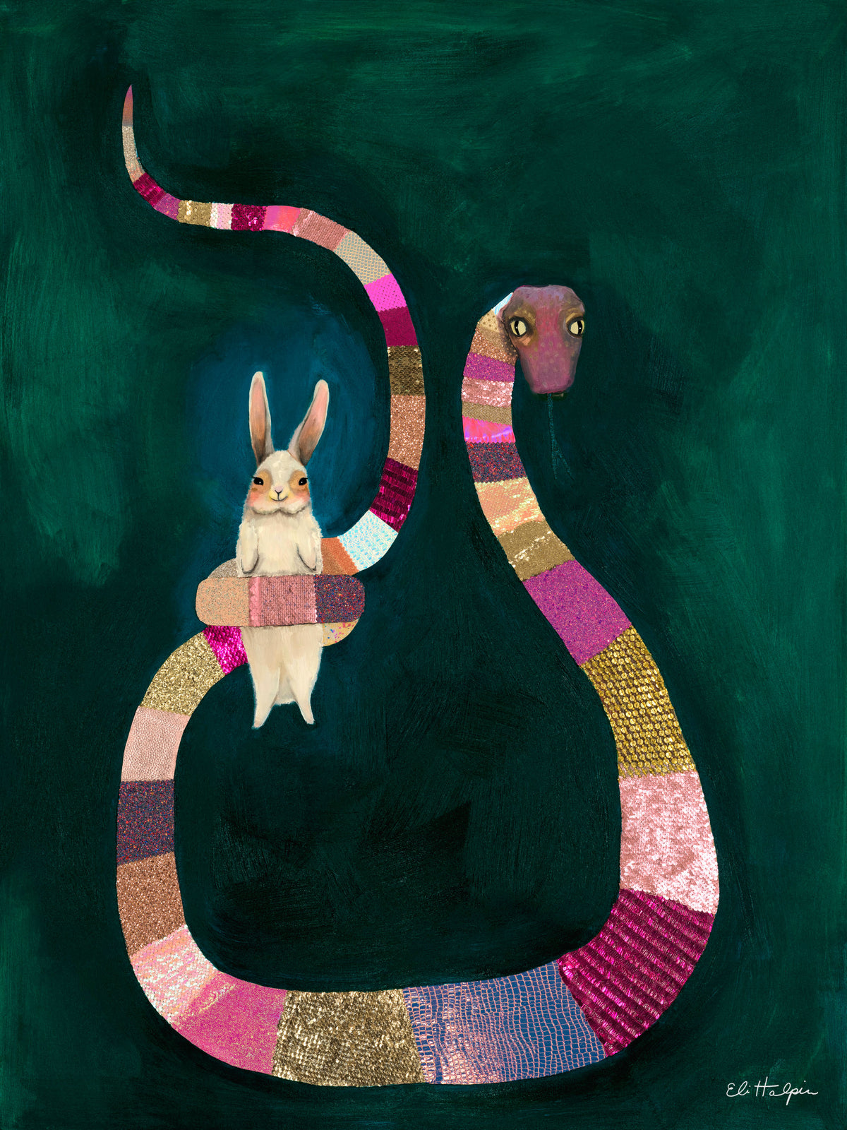 Pink Snake- Canvas Print