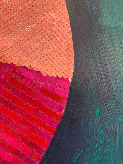 Pink Snake 36x48" - Oil Painting