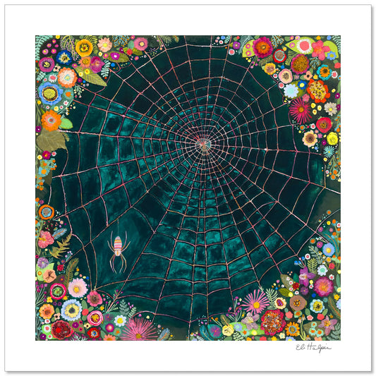 Pink Spiderweb - Signed Paper Print