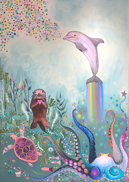 Seaweed Forest 84x60" - Oil Painting