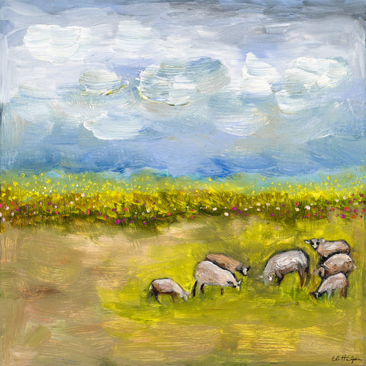 Sheep Pasture - Canvas Print