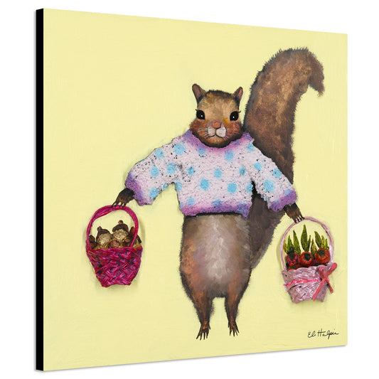 Sweater Weather in Butter Yellow - Canvas Print