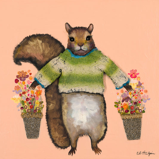 Sweater Weather in Apricot - Canvas Print