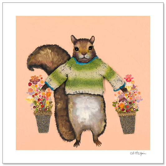Squirrel Sweater 2 - Signed Paper Print