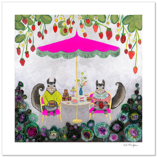Squirrel Peanut Butter and Jelly - Signed Paper Print