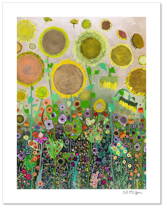 Sunflower Garden - Signed Paper Print