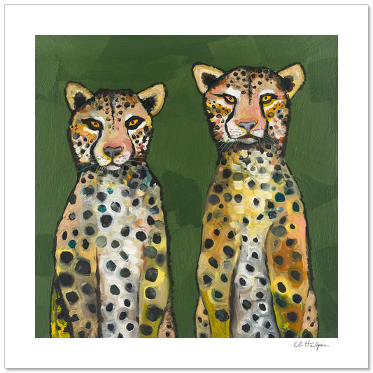 Two Cheetahs- Signed Paper Print