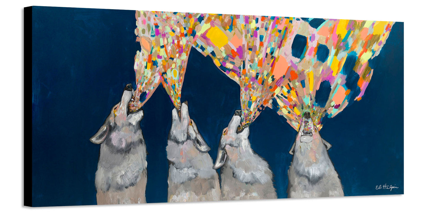 Wolves Howling - Canvas Print