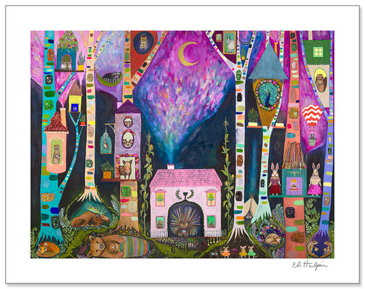 Woodland Creature Homes - Signed Paper Print