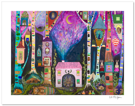 Woodland Creature Homes - Signed Paper Print
