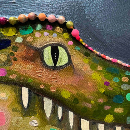 Alligator 6ft x 3ft - Oil Painting