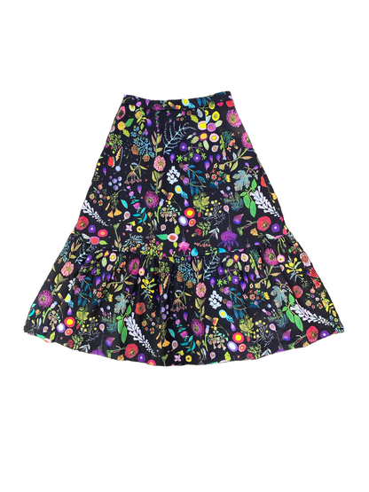 Fig Tree Garden Cotton Ruffle Skirt