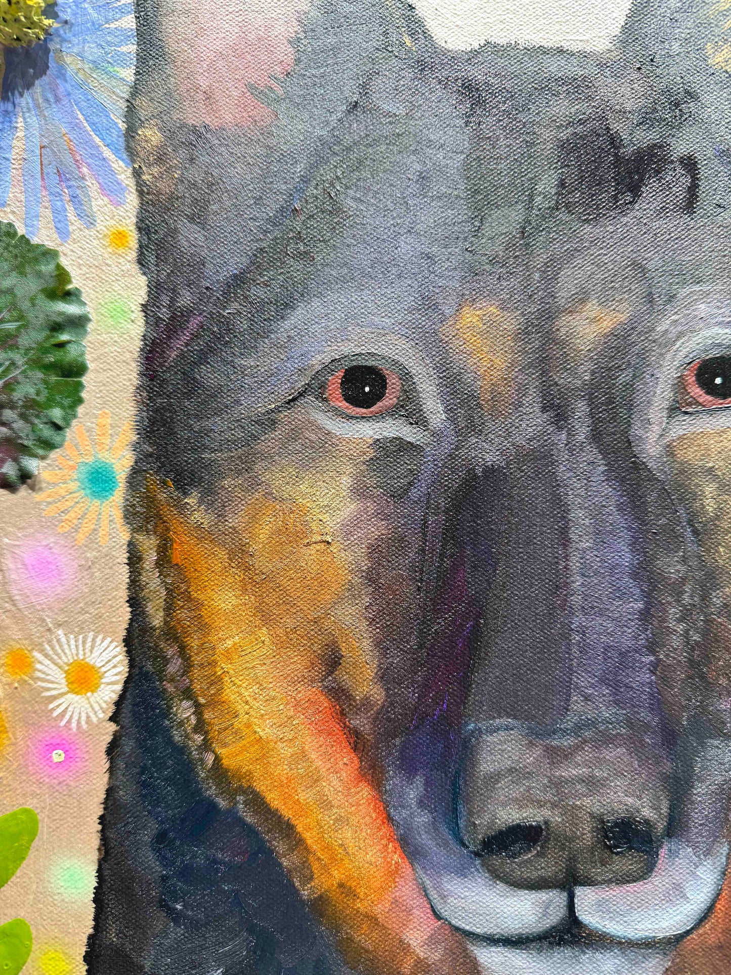 German Shepard 24 x 32" - Oil Painting