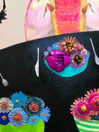 Caterpillar's House 48 x 60" - Oil Painting