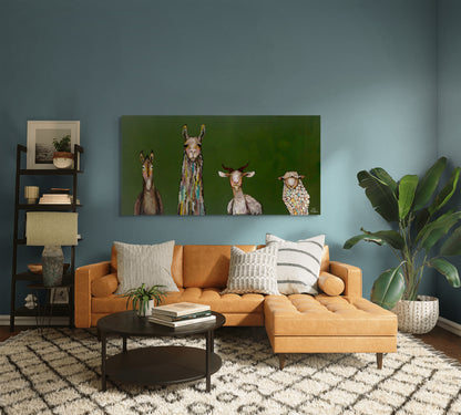 Donkey Llama Goat Sheep - Canvas Print