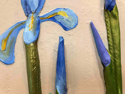 Dutch Irises 60 x 60" - Oil Painting