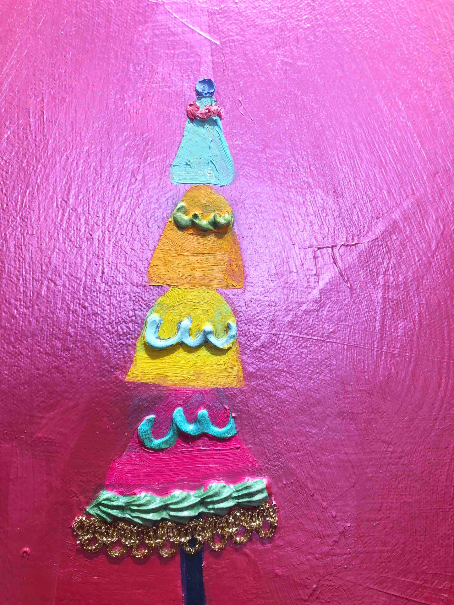 Easter Bunnies 36 x 36" - Oil Painting