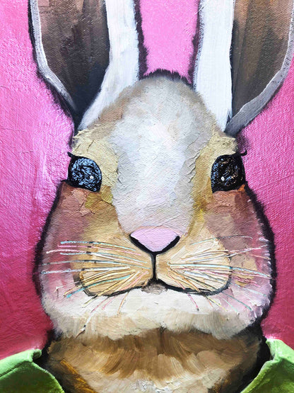 Easter Bunnies 36 x 36" - Oil Painting
