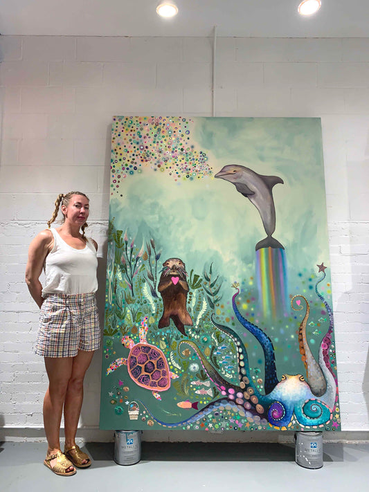 Seaweed Forest 84x60" - Oil Painting