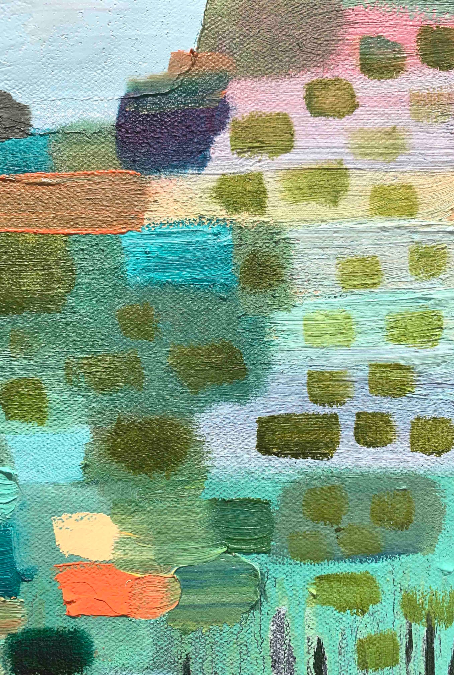 Falling Up 30 x 30" - Oil Painting