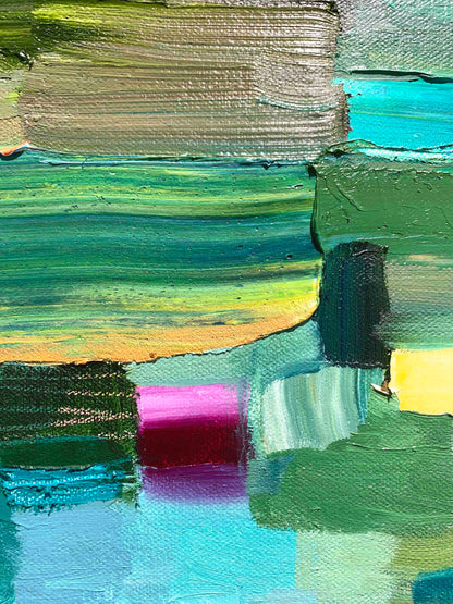 Falling Up 30 x 30" - Oil Painting