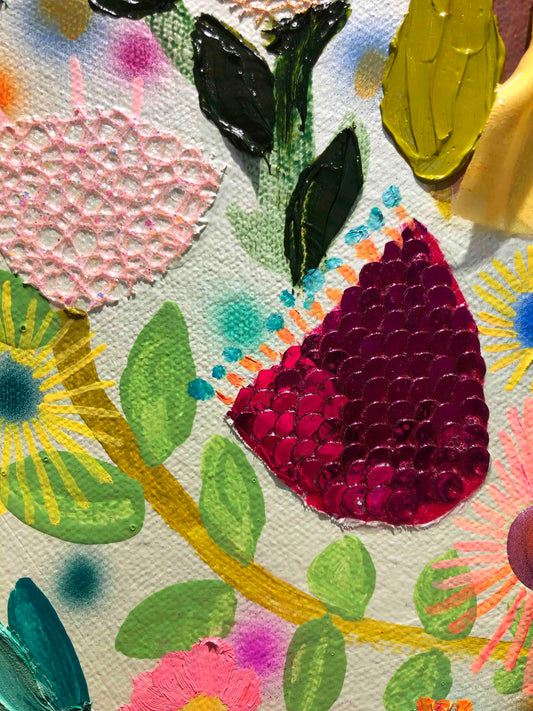 Feral Flower Beds 36 x 48" - Oil Painting