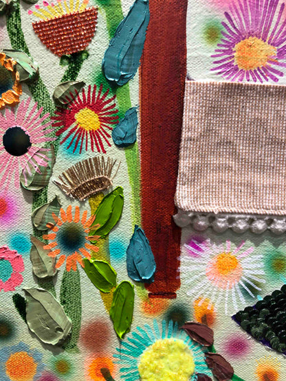 Feral Flower Beds 36 x 48" - Oil Painting